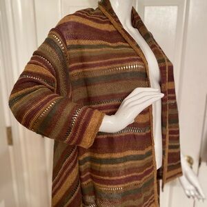 Ralph Lauren Earthy Tones Striped Cardigan NWT Size L/XL